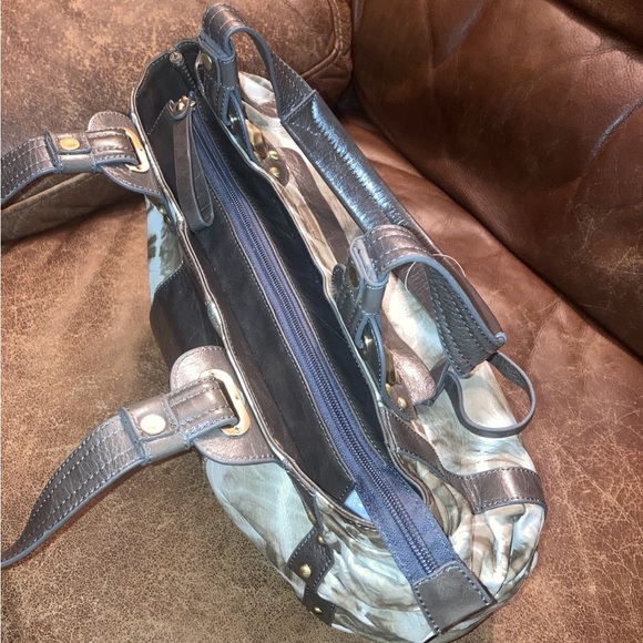 Sharif Brown and tan calf Leather shoulder Bag NWT… - Picture 5 of 12